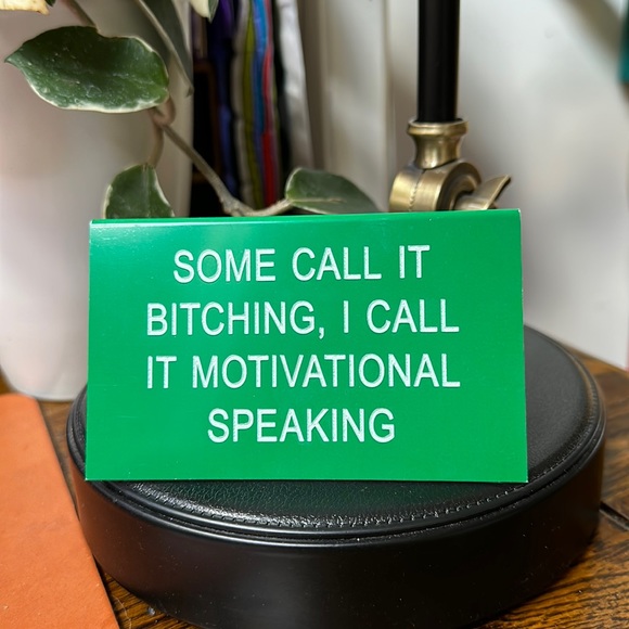Motivational Speaking Acrylic Desk Sign - Picture 1 of 3